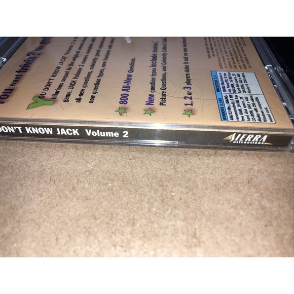 You Don't Know Jack Trivia Games Vol 1, 2 & 3. Windows 3.1 95 & 98 Mac OS 7.1 + - Picture 7 of 12